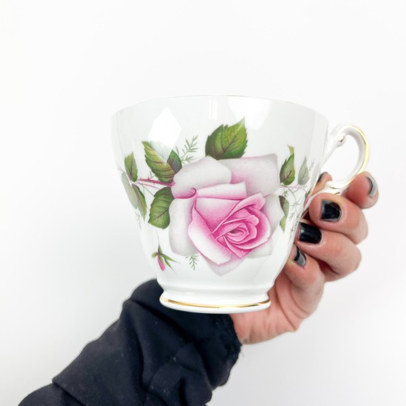 Vintage Regency English Bone China Tea Cup & Saucer Set Floral Made in England - Picture 4 of 10